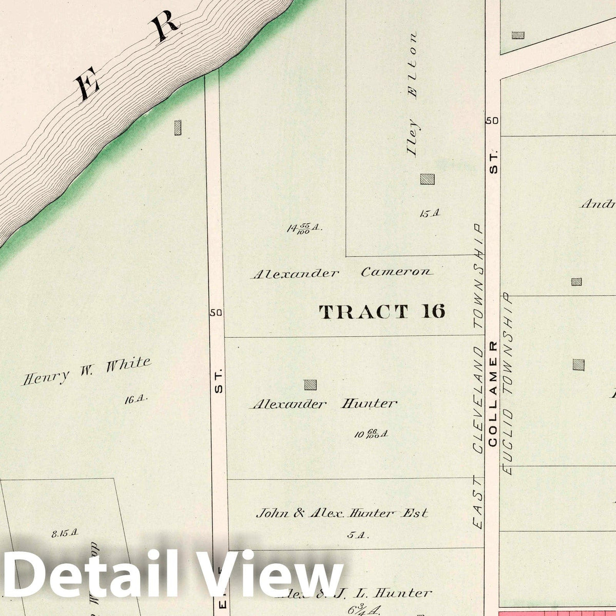 Collinwood, Ohio - Property Map, 1892 - Historical Atlas Print