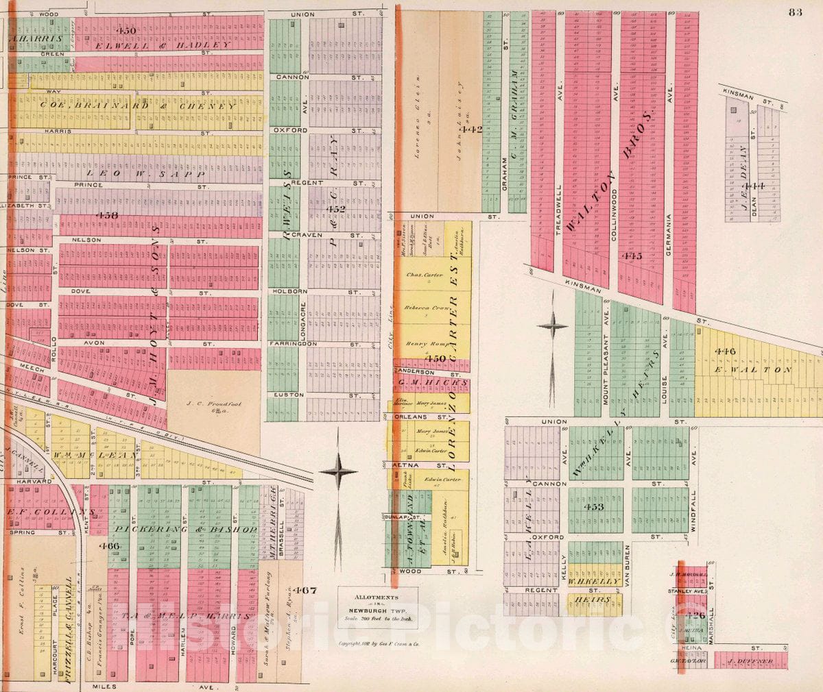 Newburgh Township, Cuyahoga County, Ohio - Property Map, 1892 - Historical Atlas Print