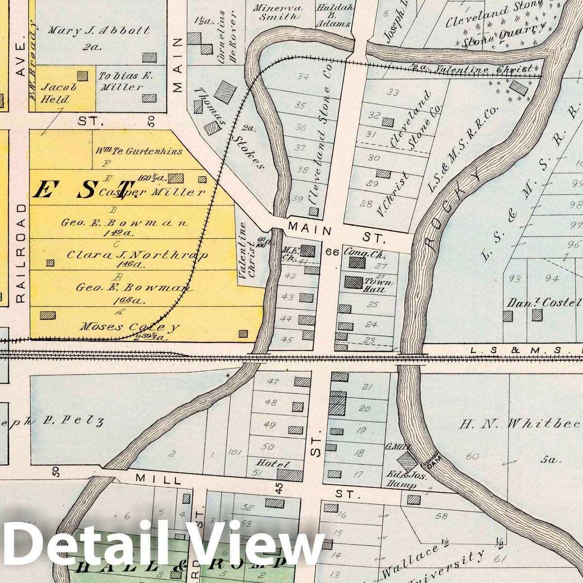 Olmsted Falls, Ohio - Property Map, 1892 - Historical Map Print