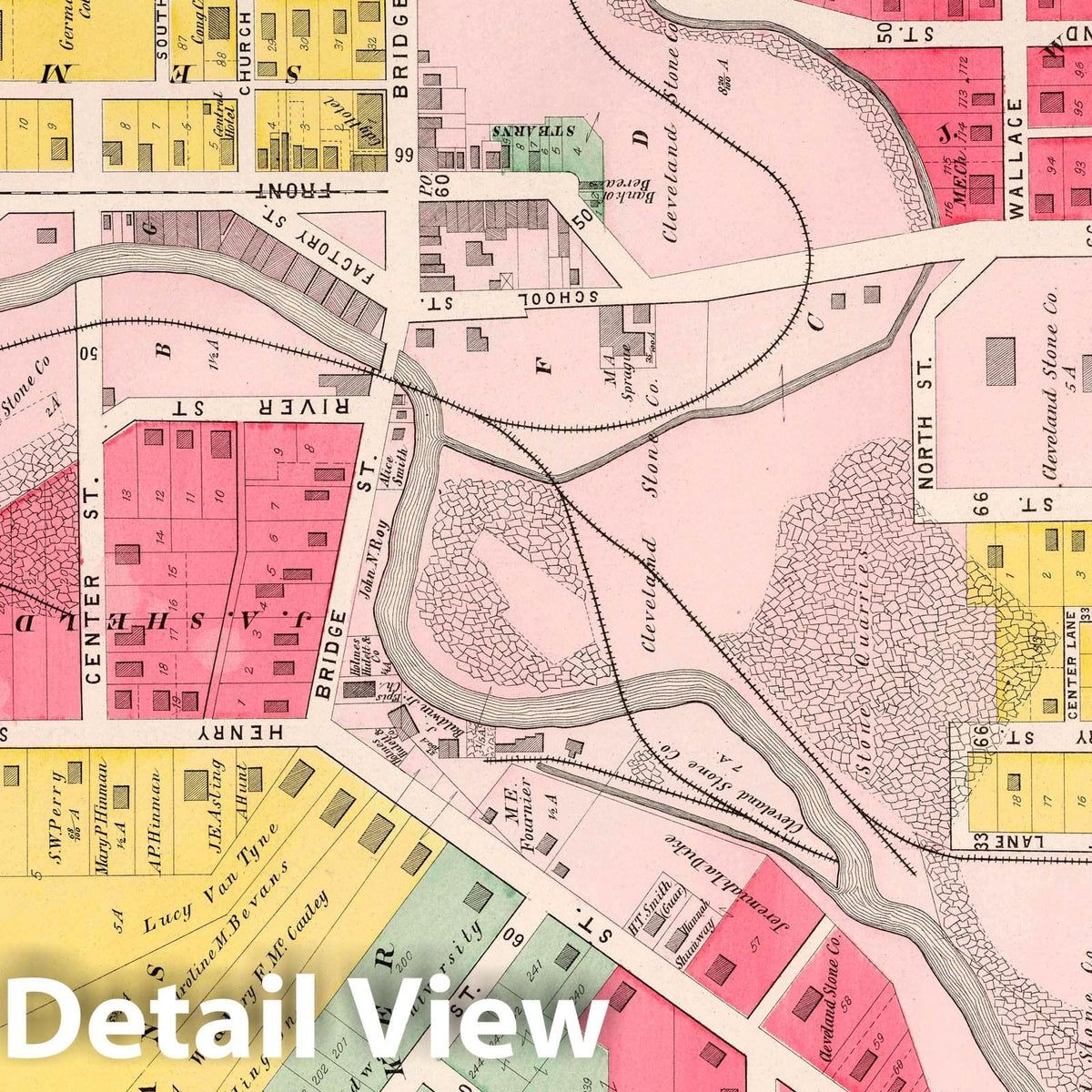 Berea, Ohio - Part 2, 1892 - Historical Map Print from Cram's Atlas