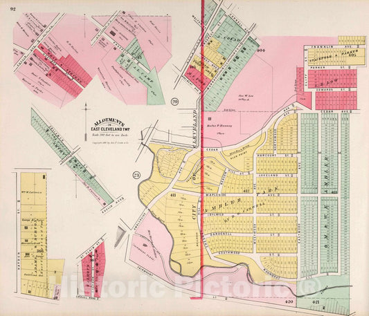 East Cleveland Township, Cuyahoga County, Ohio - Property Map, 1892