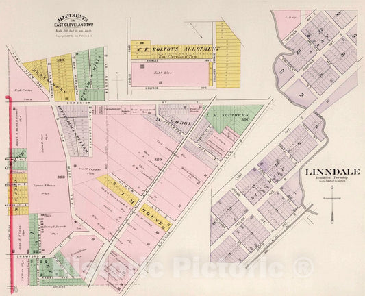 East Cleveland Township - Property Map, 1892 - Historical Atlas Plate