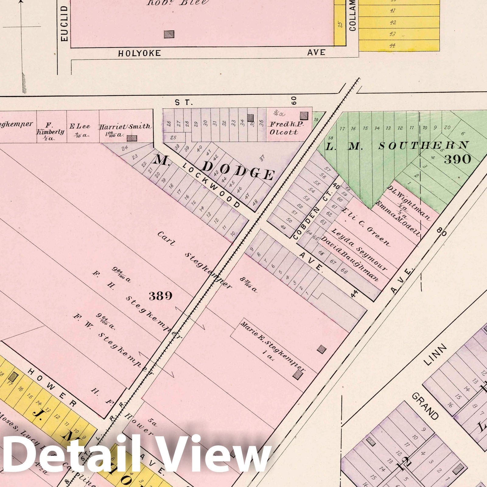 East Cleveland Township - Property Map, 1892 - Historical Atlas Plate