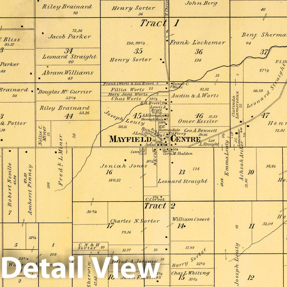 Historic Map : Mayfield, 1892 Atlas - Vintage Wall Art