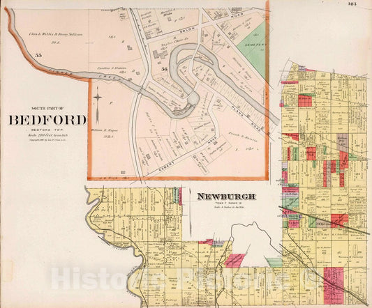 Bedford and Newburgh, Cuyahoga County, Ohio - Property Map, 1892