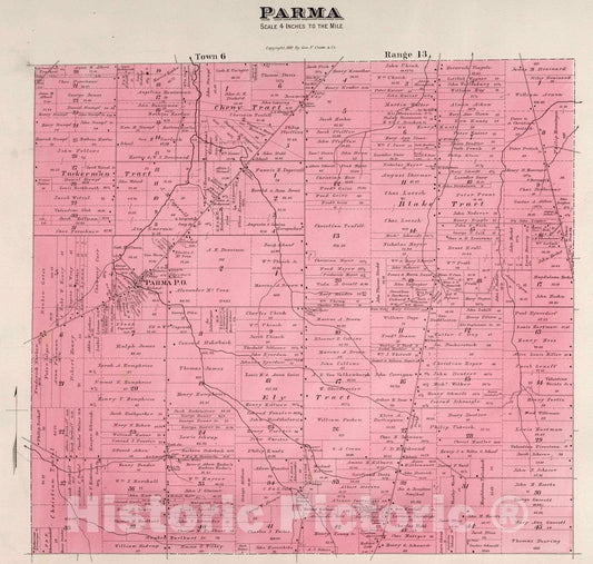 Parma, Cuyahoga County, Ohio - Property Map, 1892