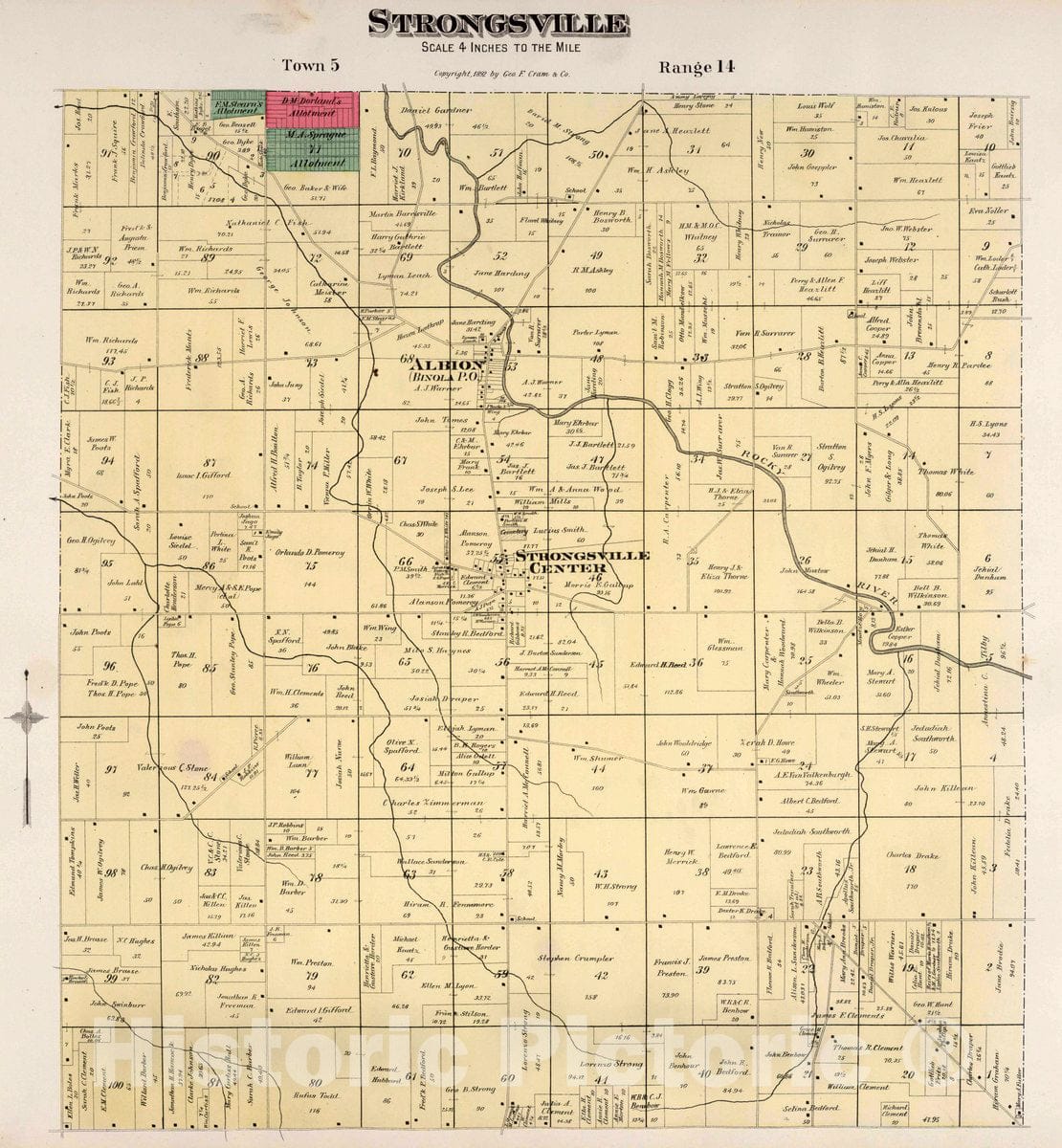 Strongsville, Ohio - Property Map, 1892 - Historical Atlas Reproduction