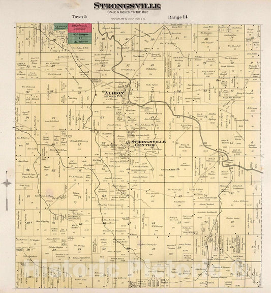Strongsville, Ohio - Property Map, 1892 - Historical Atlas Reproduction