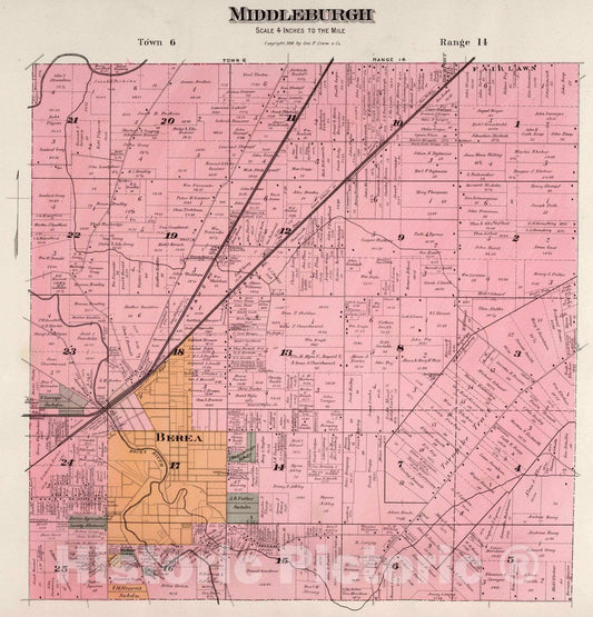 Middleburgh, Cuyahoga County, Ohio - Property Map, 1892