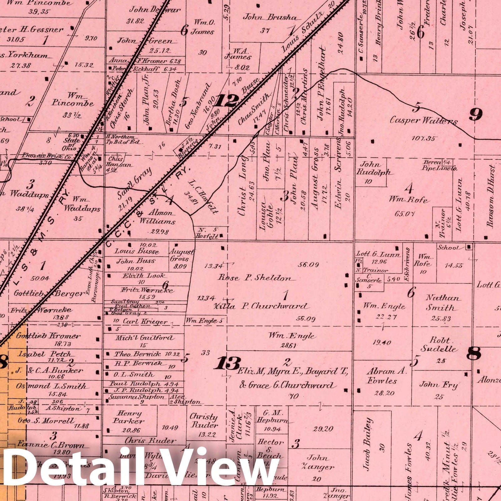 Middleburgh, Cuyahoga County, Ohio - Property Map, 1892