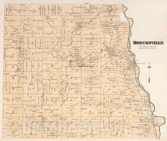 Brecksville, Cuyahoga County, Ohio Property Map 1892