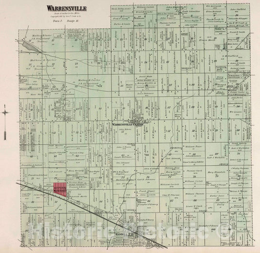Warrensville, Ohio - Property Map, 1892 - Historical Atlas Reproduction
