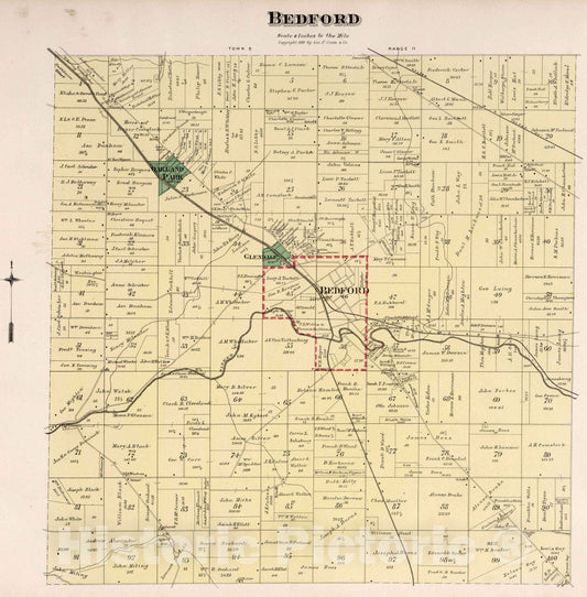 Bedford Township, Cuyahoga County, Ohio - Property Map, 1892