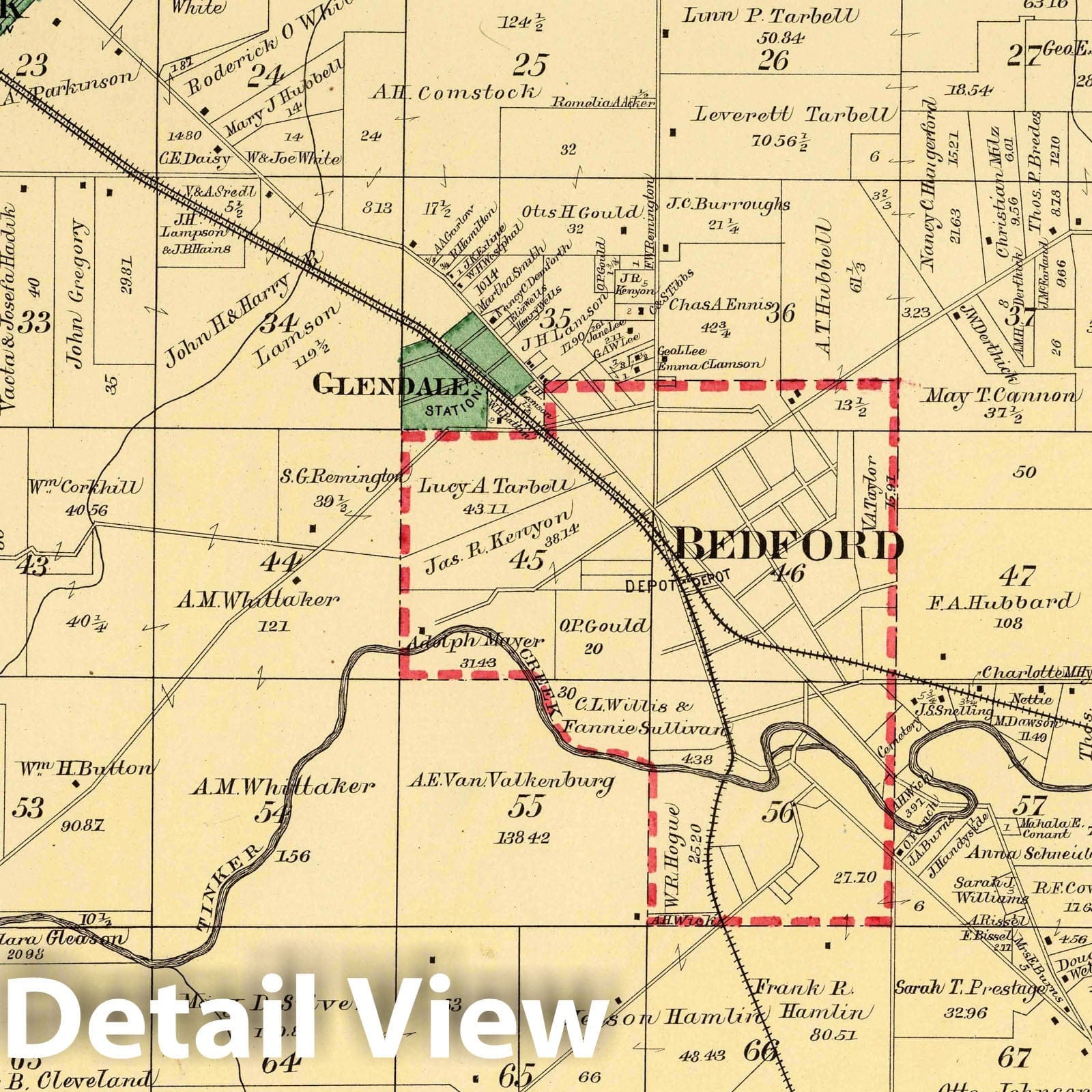 Bedford Township, Cuyahoga County, Ohio - Property Map, 1892