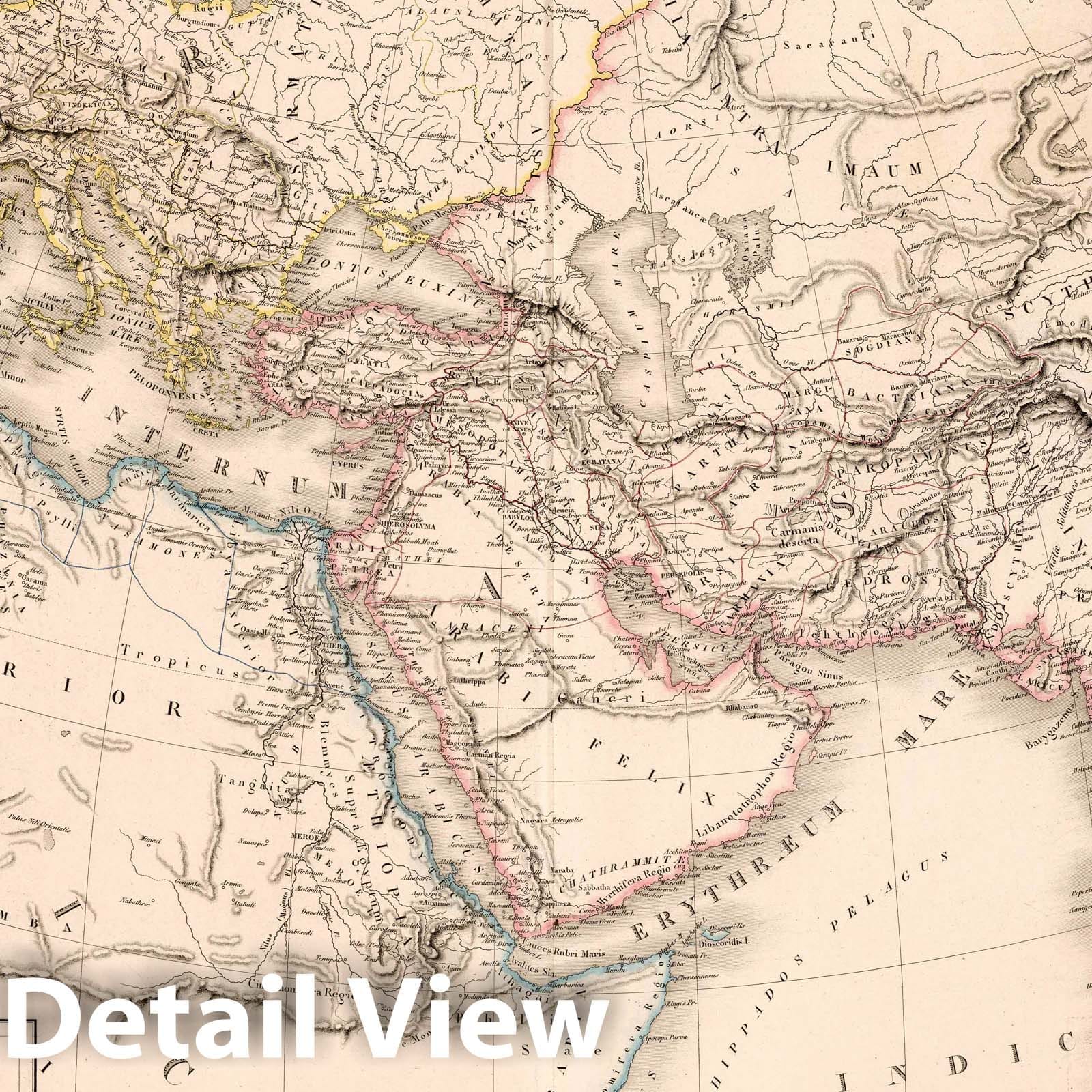 Ancient World, 1854 - Historical Map Print