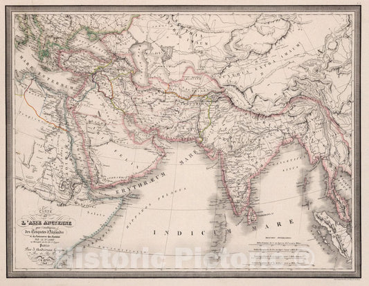 Ancient Asia, 1848 - Historical Map Print