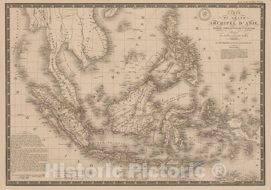 East Indies, Indonesia, Philippines 1826 Historical Map Print