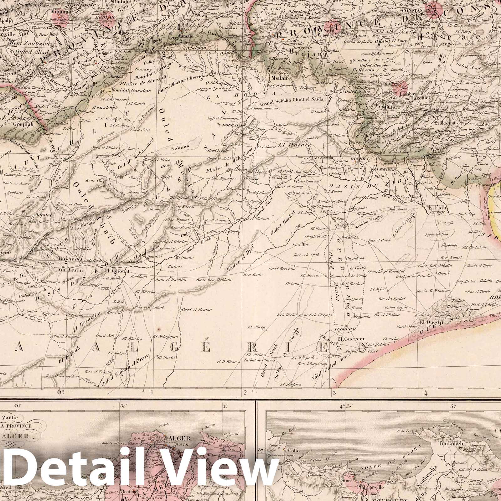 Algeria and Tunisia, 1853 - Historical Map Print