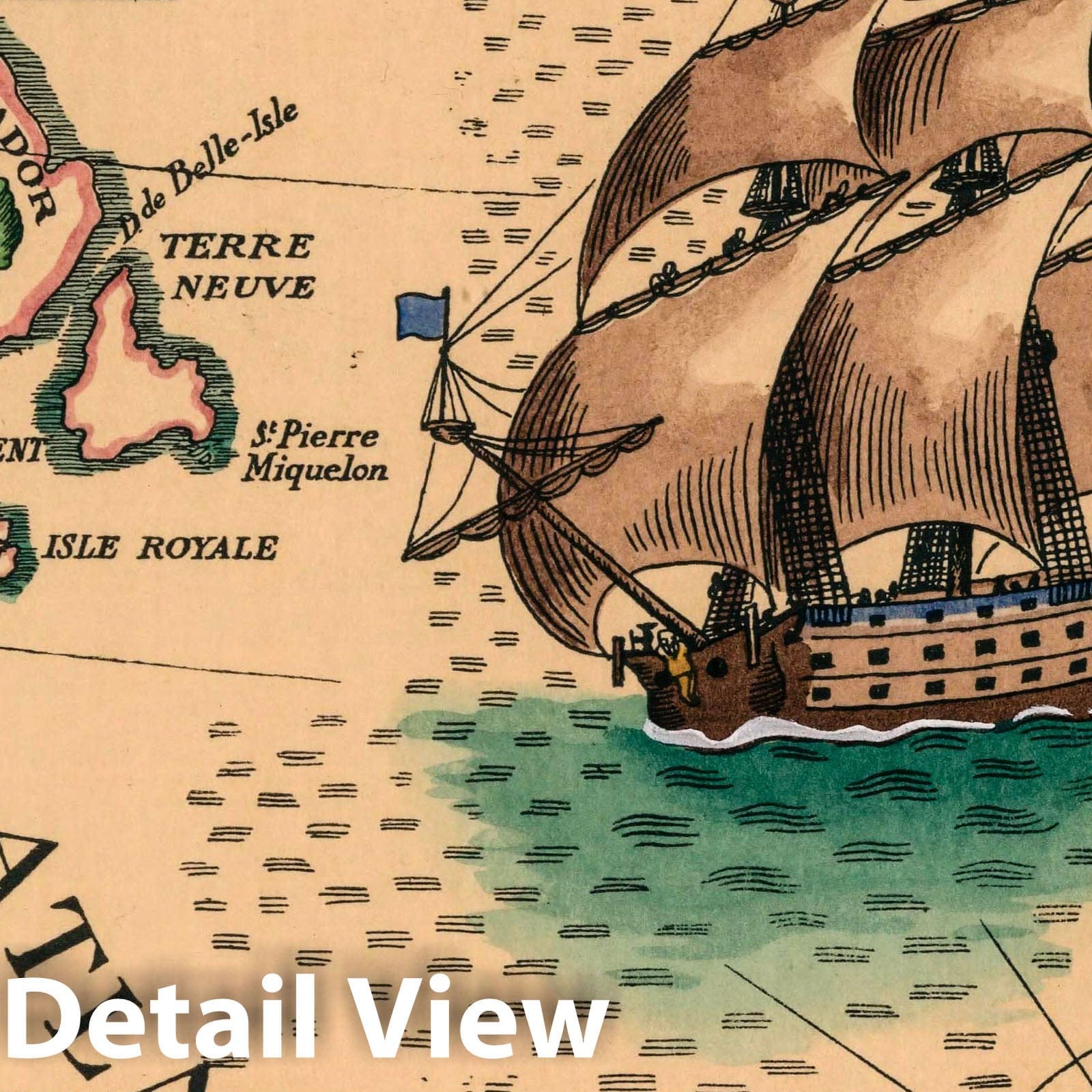 Atlantic - Pictorial Map, 1927 - Historical Map Reproduction