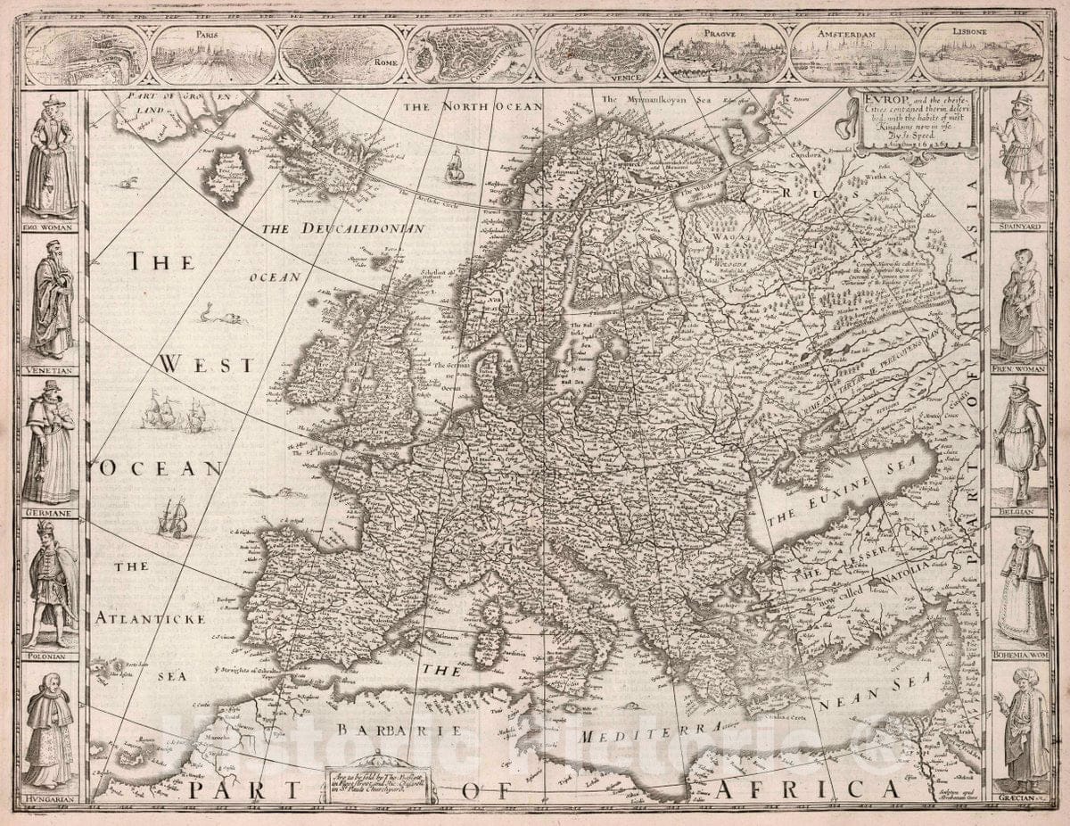 Europe 1626 - Historical Map Print