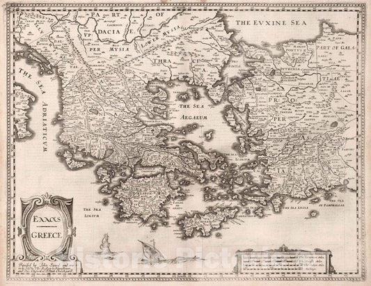 Greece and Turkey, 1676 - Historical Map Print