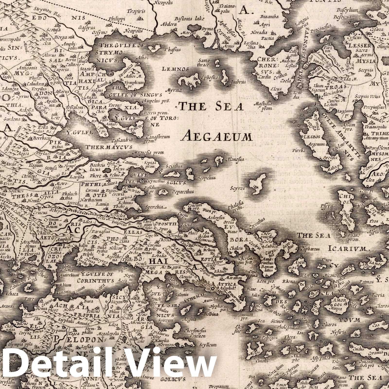 Greece and Turkey, 1676 - Historical Map Print