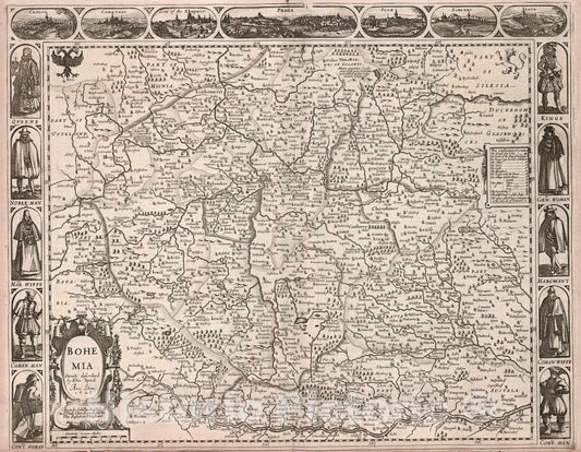 Bohemia, 1626 - Historical Map Print