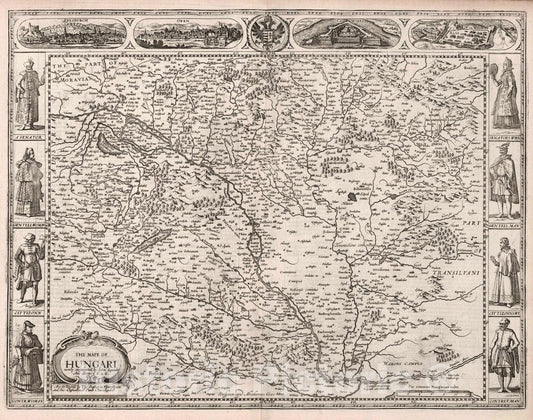 Historic Map : Hungary, The MAPE of Hungari, 1626 Atlas , Vintage Wall Art