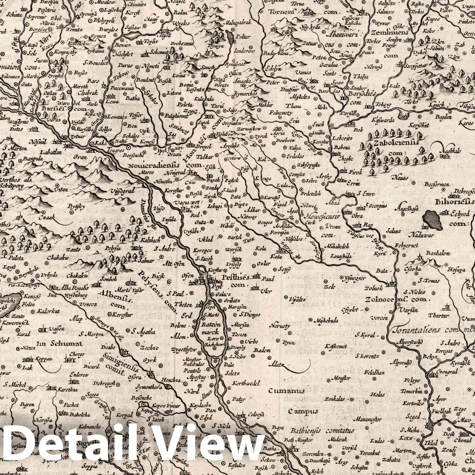 Hungary, 1626 - Historical Map Print by John Speed
