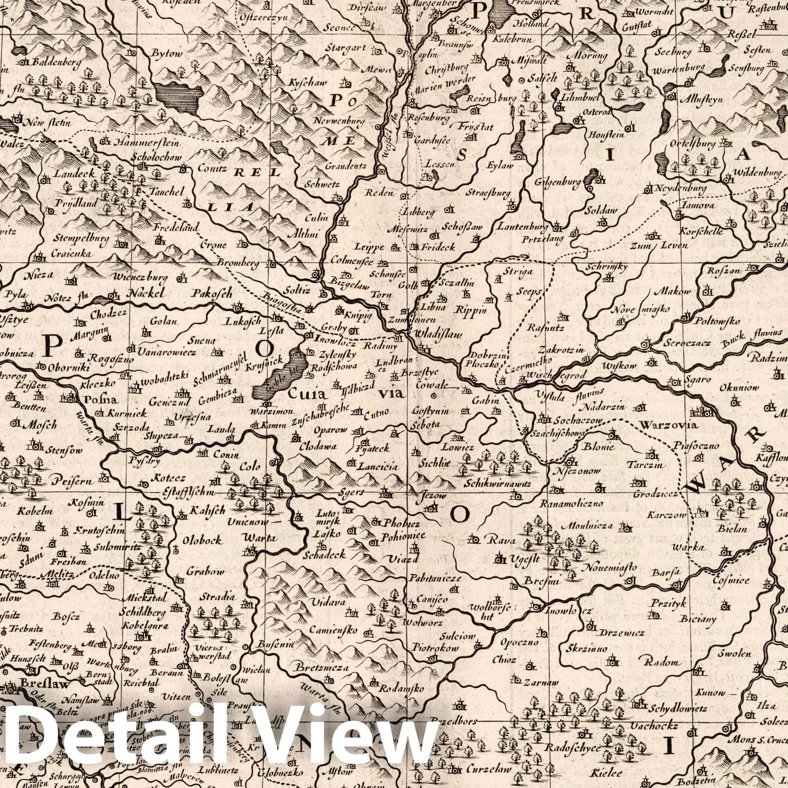 Poland, 1676 - Historical Map Print by John Speed