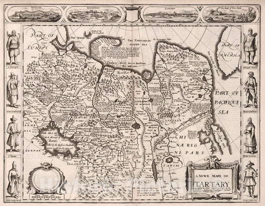 Tartary, 1676 - Historical Map Print by John Speed