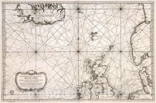 North Sea - Nautical Chart, 1768 - Historical Map Print