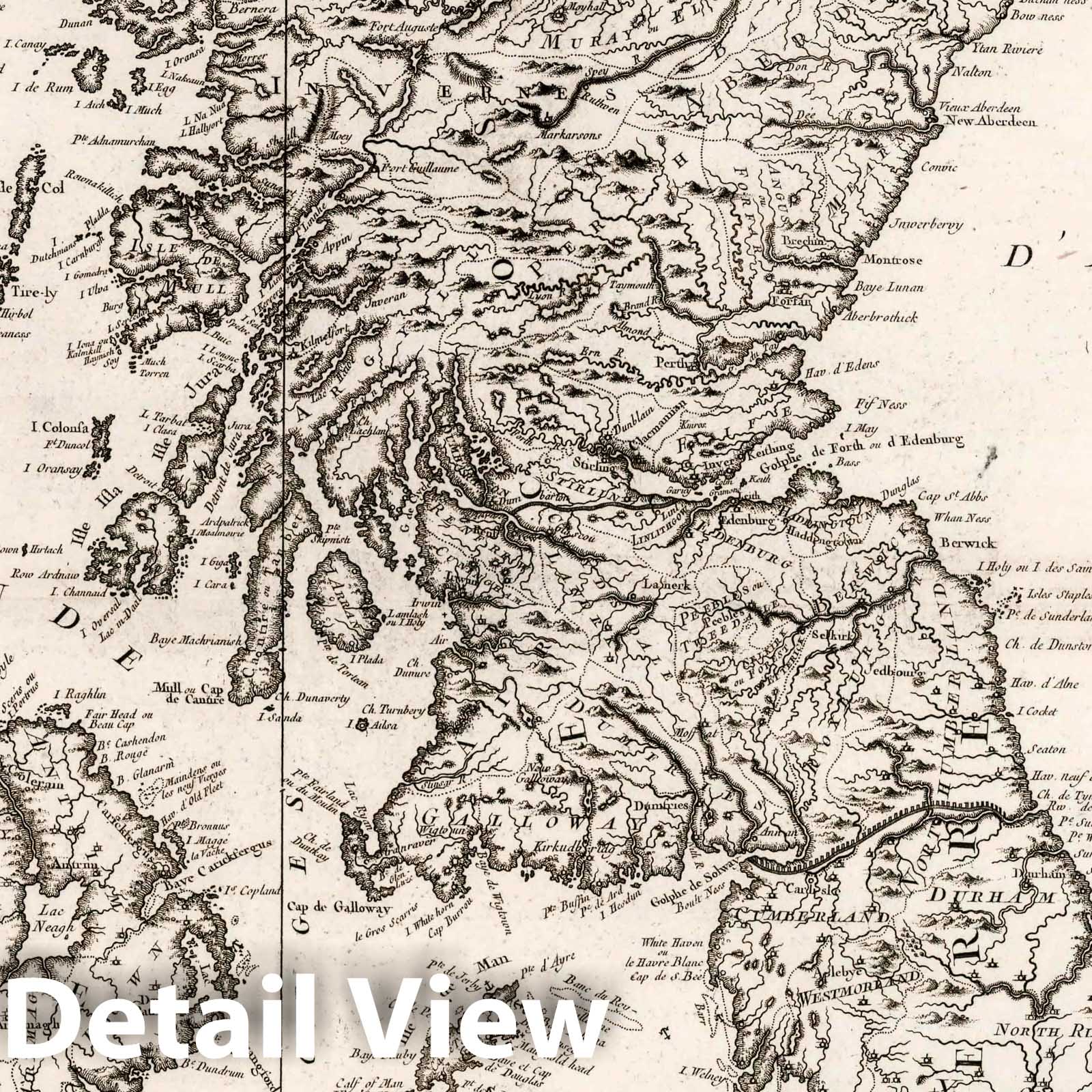 British Isles Nautical Chart, 1757 - Historical Maritime Map Print