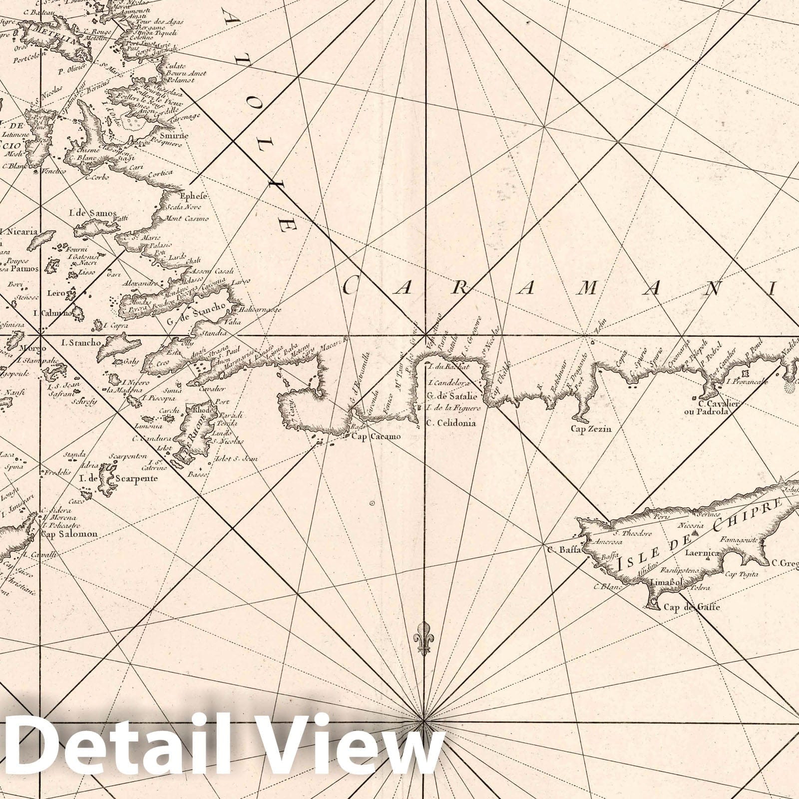 Mediterranean Sea, Eastern Sheet - Nautical Chart, 1745 - Bellin Historical Map Print