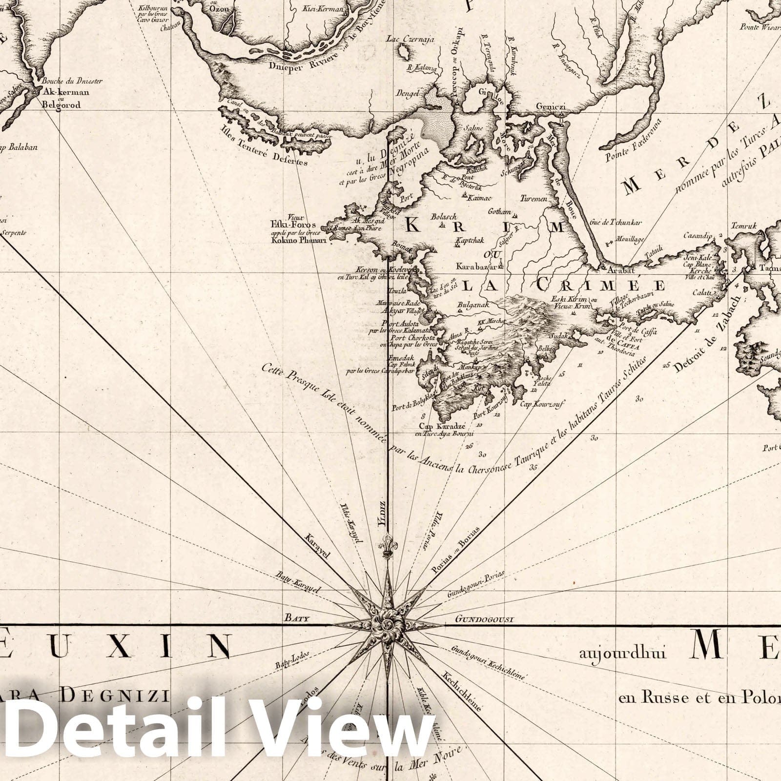 Black Sea - Nautical Chart, 1772 - Historical Map Print