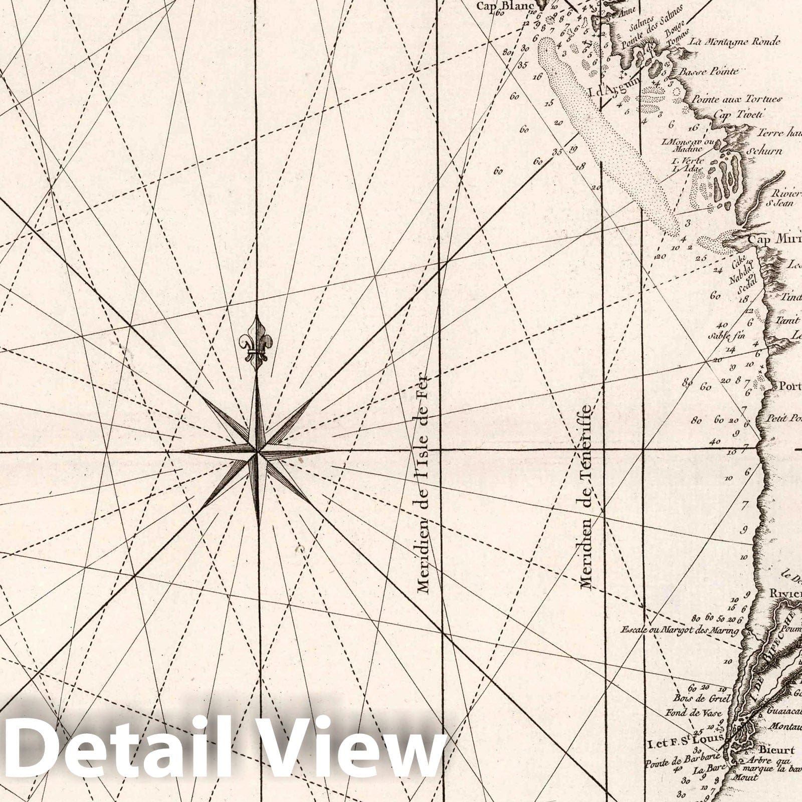 Western Coast of Africa - Nautical Chart, 1753 - Historical Map Print