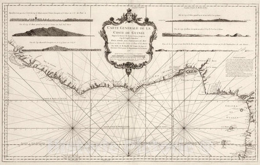 Guinea Coast - Nautical Chart, 1750 - Bellin Historical Map Print