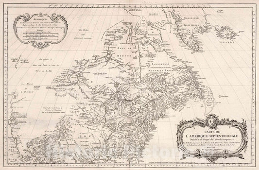 North America - Nautical Chart, 1755 - Historical Map Print