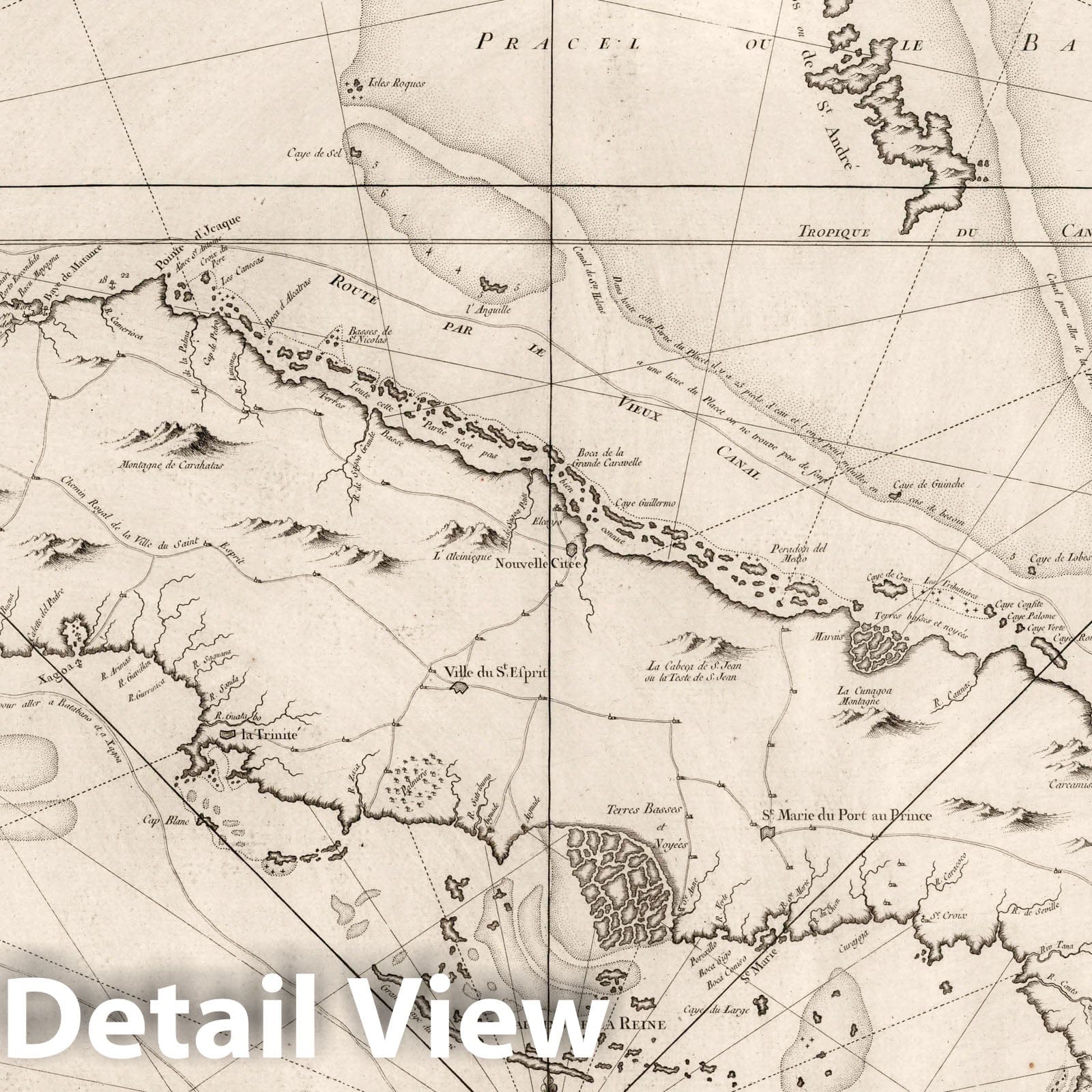 Cuba - Nautical Chart, 1762 - Bellin Maritime Map Print