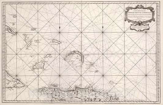 Saint Domingue Passages - Nautical Chart, 1765 - Bellin Historical Map Print