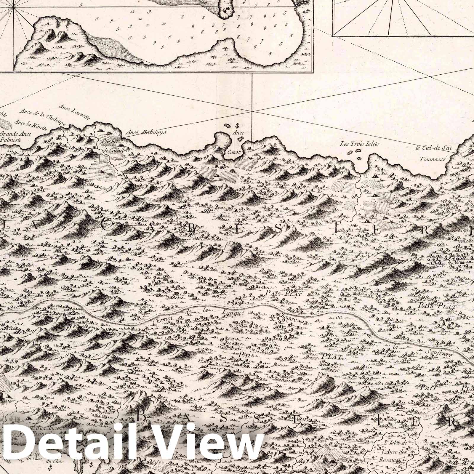 Saint Lucia - Nautical Chart, 1763 - Historical Map Print
