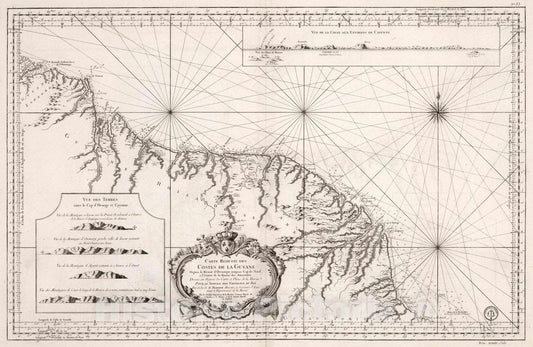 Carte Reduite des Costes de la Guyane - Nautical Chart, 1760