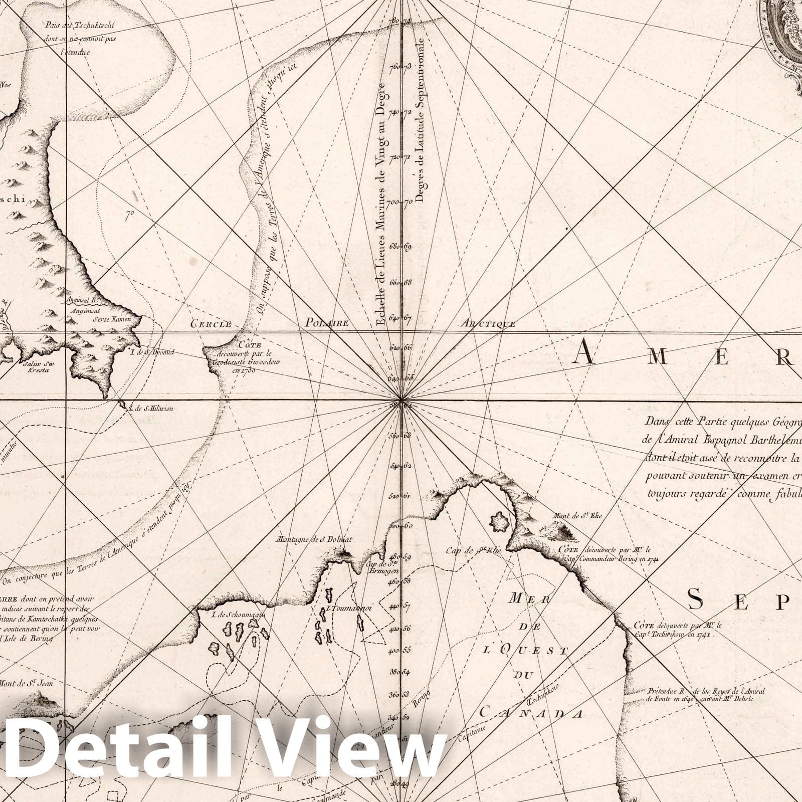 Northern Atlantic Ocean - Nautical Chart, 1766 - Historical Map Print