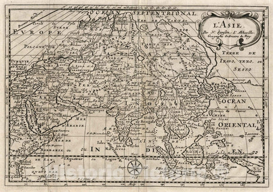 Asia, 1734 - Historical Map Print