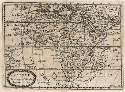Africa, 1734 - Historical Map Print