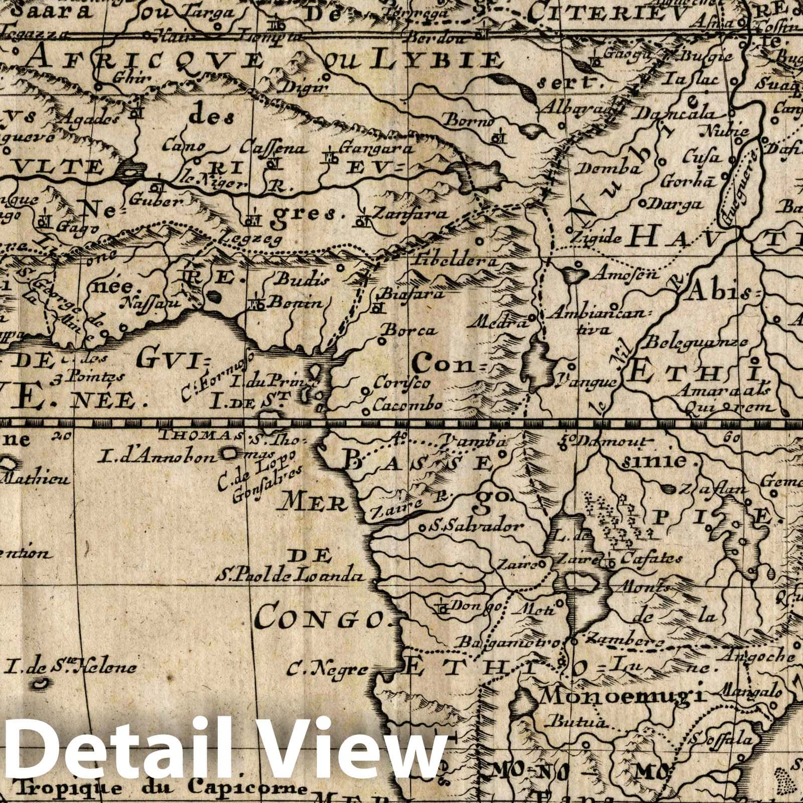 Africa, 1734 - Historical Map Print