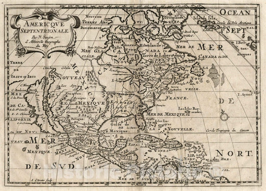 North America 1734 - Historical Map Print