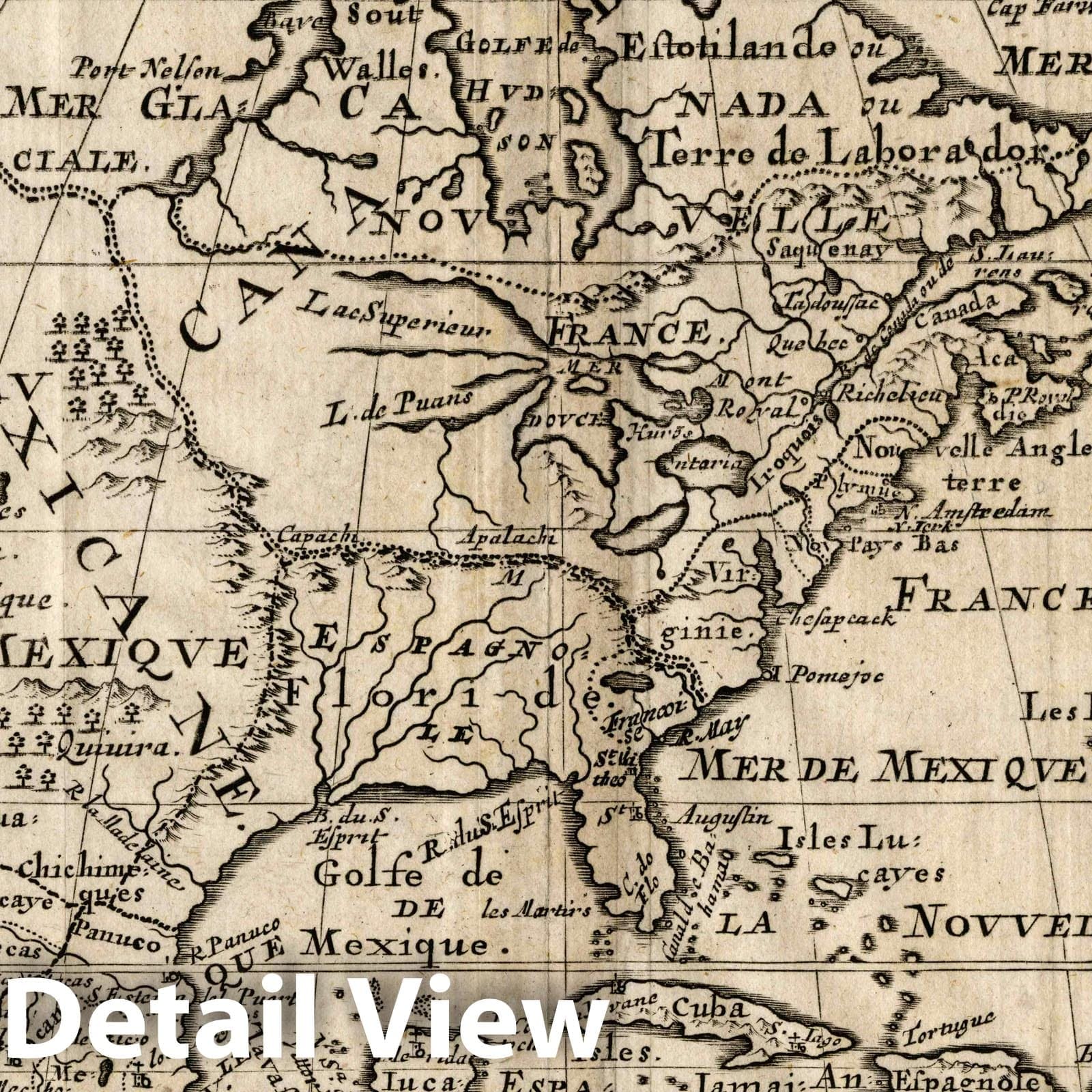 North America 1734 - Historical Map Print