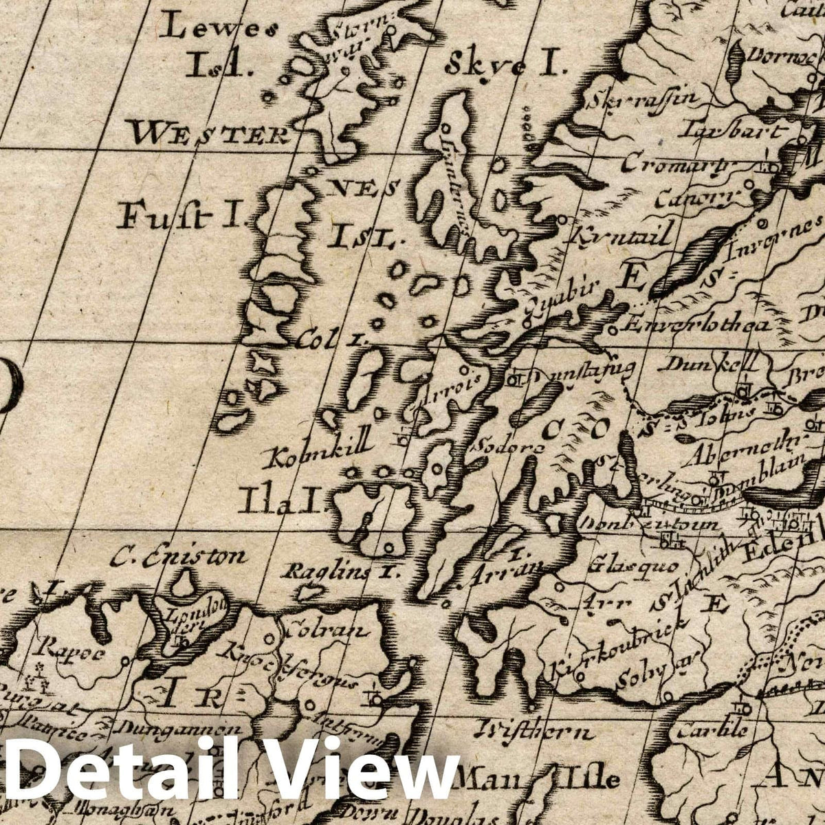 British Isles, 1734 - Historical Map Print