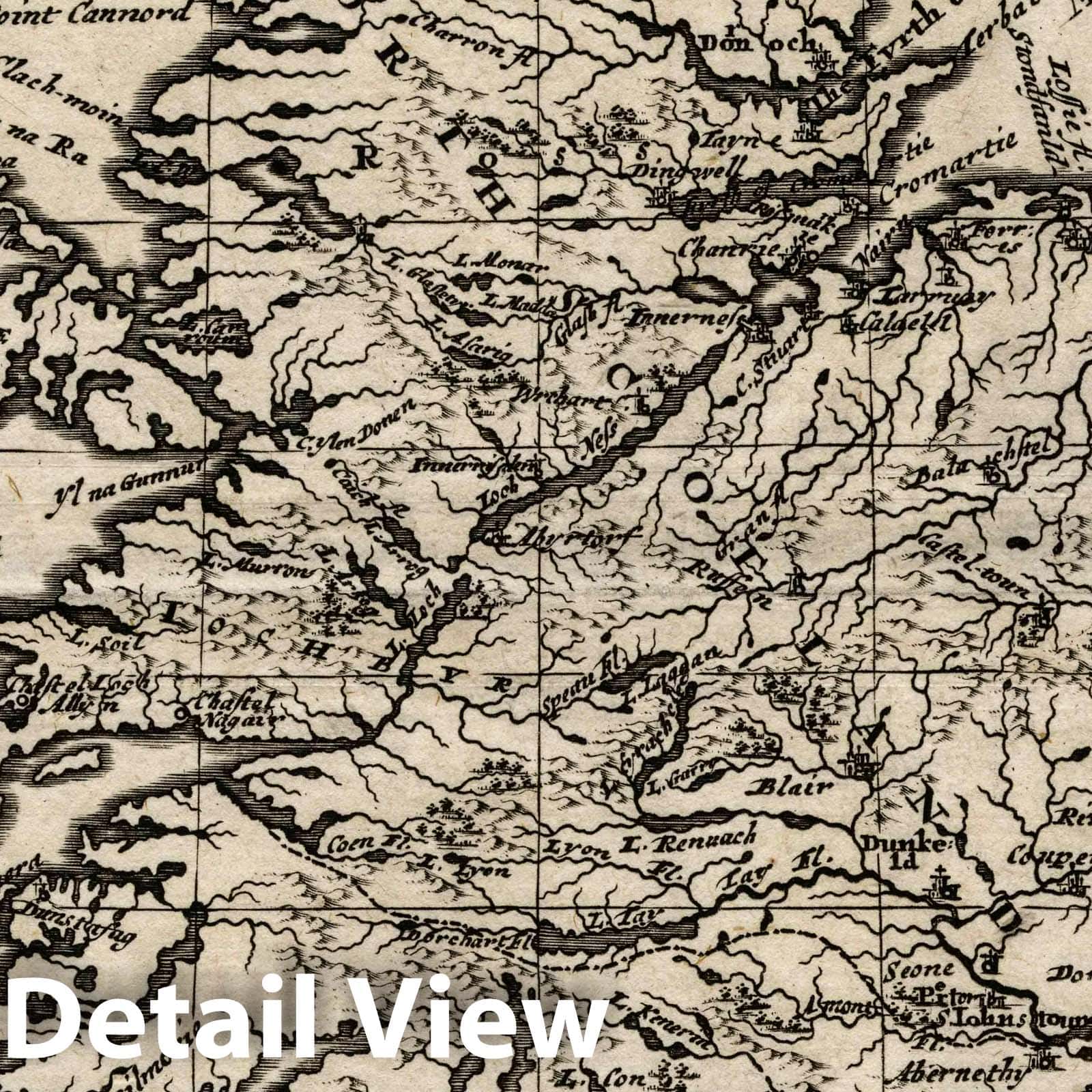 Scotland 1734 Historical Map Print - Atlas de Poche